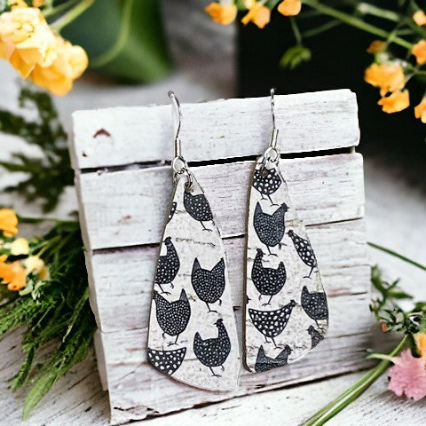 Chicken-earrings-leather-cork-angle-dangles