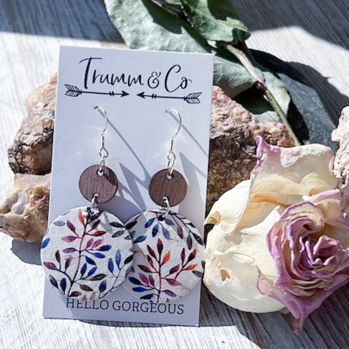 Lightweight earrings-Boxwood-colorful-dangle on Trumm & Co