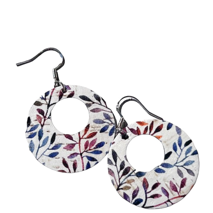 Lightweight Leather-earrings-Boxwood-colorful-dangle on Trumm & Co 