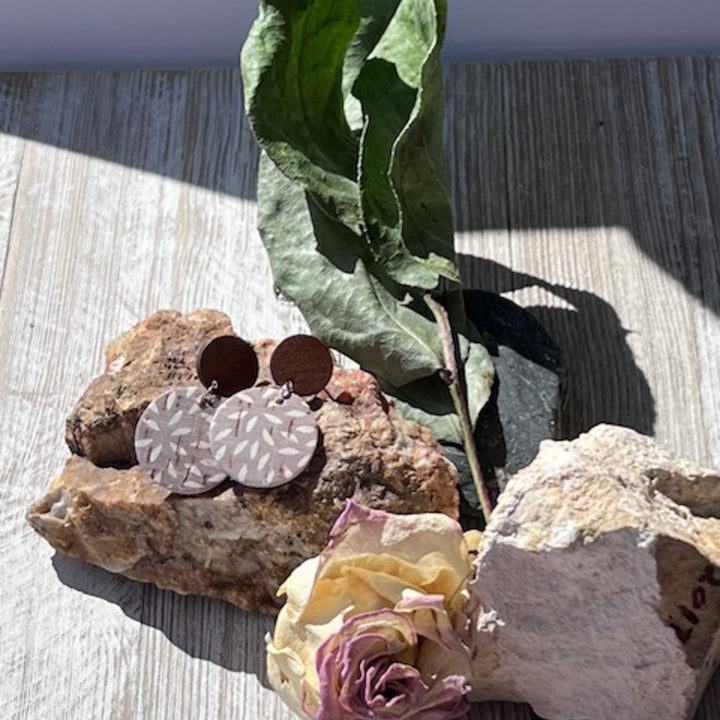 Lightweight Earrings|Cork|Leather|Mum Design| Trumm & Co.